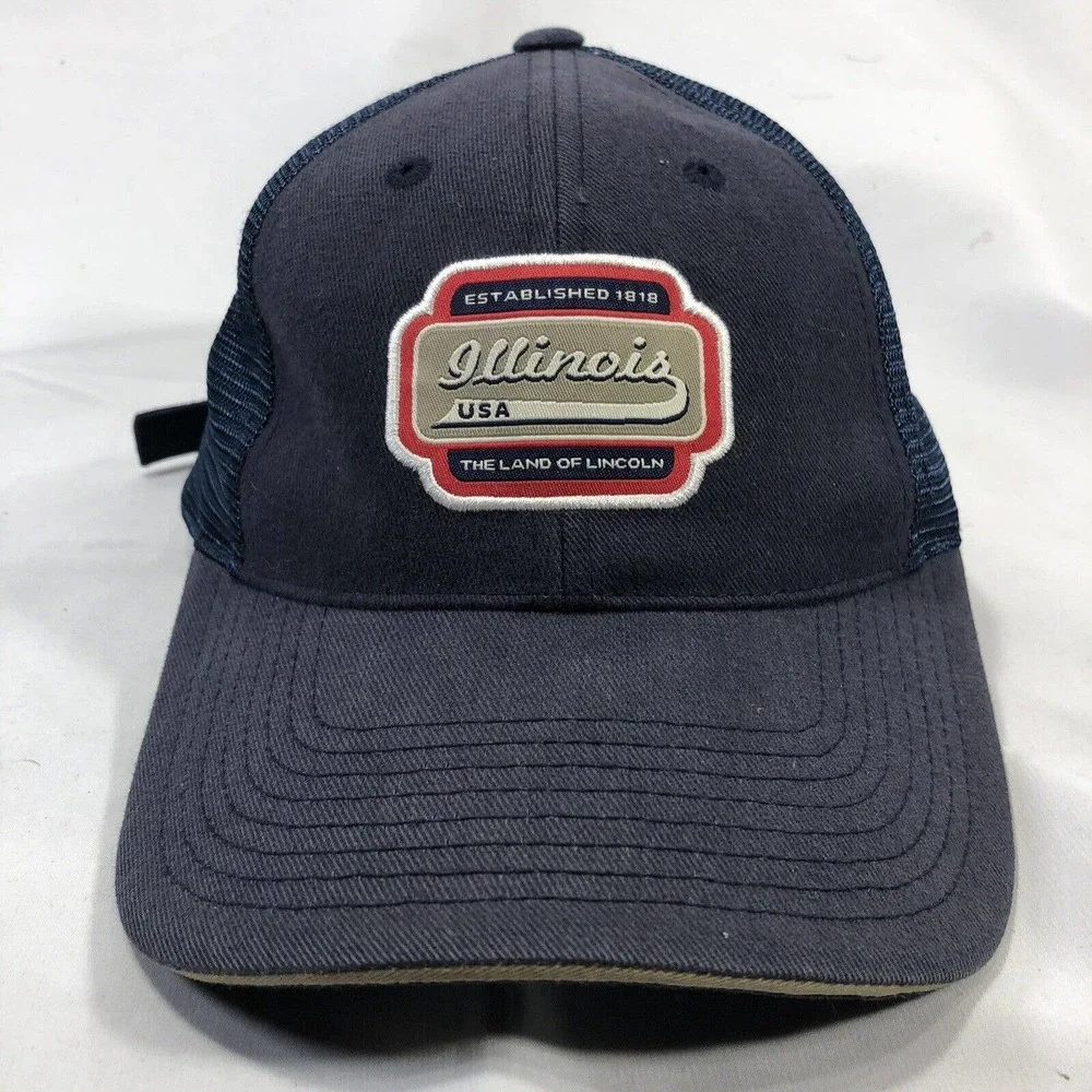 Illinois The Land of Lincoln Hat Cap by American Needle Adjustable One Size Fits